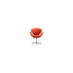 Raspberry Adjustable Swivel Accent Chair with 360° Turn, Polished Chrome Base, Modern Retro Design, Versatile Seat Ideal for Any Room, Set of 1, Blue