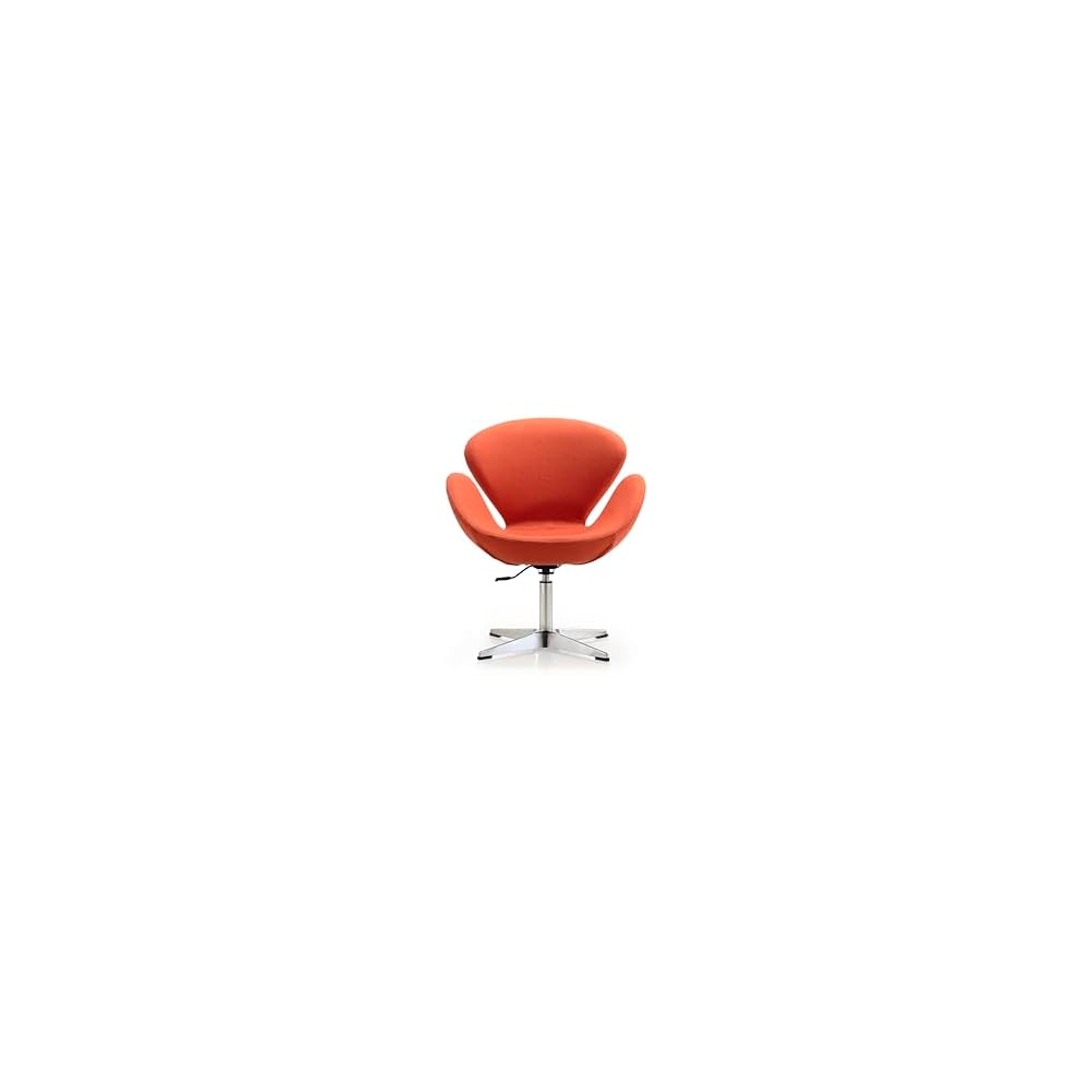 Raspberry Adjustable Swivel Accent Chair with 360° Turn, Polished Chrome Base, Modern Retro Design, Versatile Seat Ideal for Any Room, Set of 1, Blue
