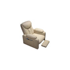 PU Leather Recliner Chair Simple Style Exquisite Furniture Genuine Leather Cigar Chair Beanbag Sofa Leisure Computer Gaming Single Sofa Chairs Minimalist Luxury for Household Use Bedroom(Slide+Pedal