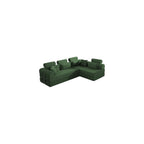 106" L-Shaped Boneless Cloud Sofa with Headrest Pillows and Toss Pillows, Modern Free Combination Modular Foam Sofa Foldable Floor Cloud Couches,No Assembly Required