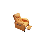 PU Leather Recliner Chair Simple Style Exquisite Furniture Genuine Leather Cigar Chair Beanbag Sofa Leisure Computer Gaming Single Sofa Chairs Minimalist Luxury for Household Use Bedroom(Slide+Pedal