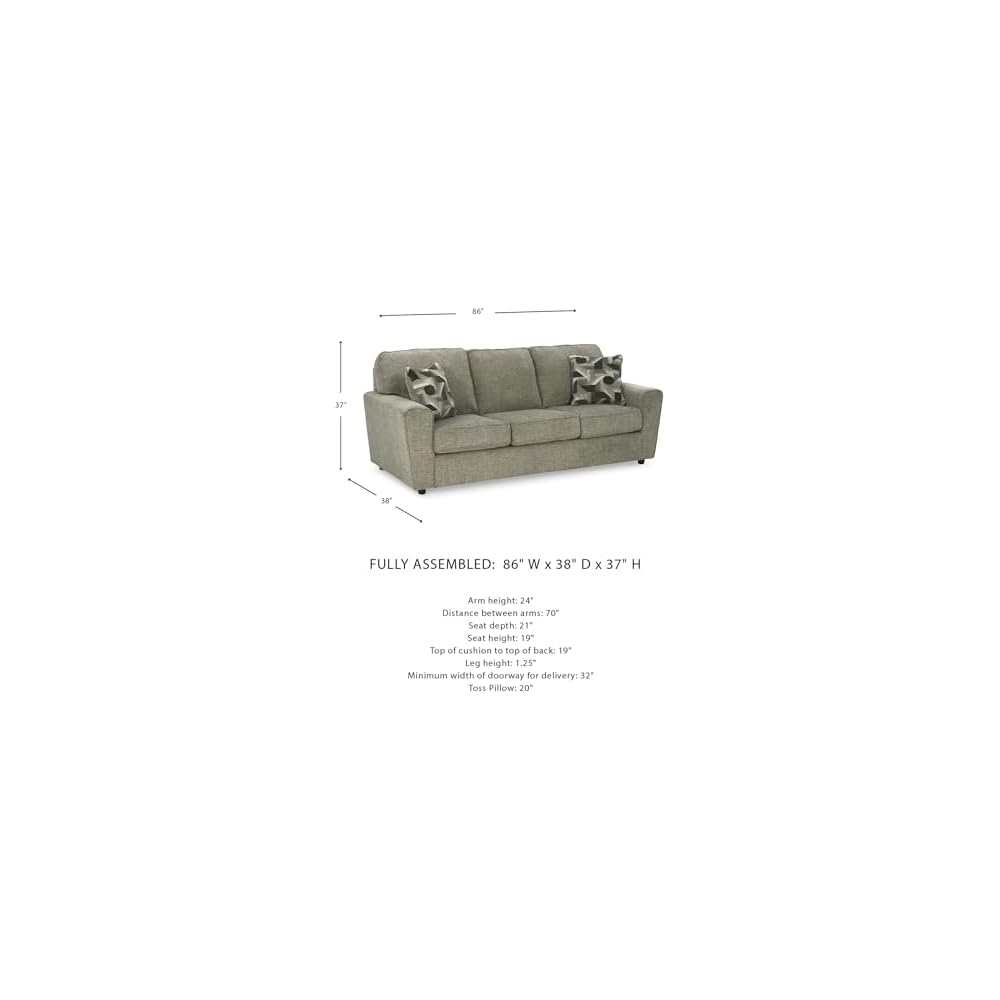 Cascilla Casual Sofa, Light Gray