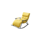 Mid Century Modern Rocking Chair - Upholstered Recliner with Padded Seat for Living Room, Bedroom & Lounge - Stylish Blue Swinging Chair