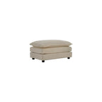 Soft Chenille Ottoman Footrest for Sectional Sofa - Comfortable Upholstered Seat Cushion, Light Coffee