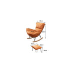 Technology Fabric Rocking Chair, Matching Footstool, Mid Century Armchair, Indoor Relax Rocking Chair, Single Home Recliner, Casual Living Room Small Balcony Rocker ( Color : Green , Size : 85*66*85cm