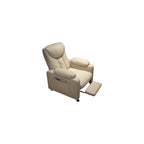 PU Leather Recliner Chair Simple Style Exquisite Furniture Genuine Leather Cigar Chair Beanbag Sofa Leisure Computer Gaming Single Sofa Chairs Minimalist Luxury for Household Use Bedroom(Slide+Pedal