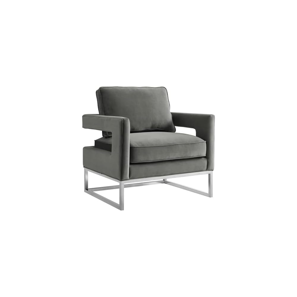 The Avery Collection Modern Style Living Room Den Leather Upholstered Armchair with Gold Legs, Navy