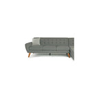 Bobkona Belinda Linen-Like Polyfabric SECTIONAL in Grey