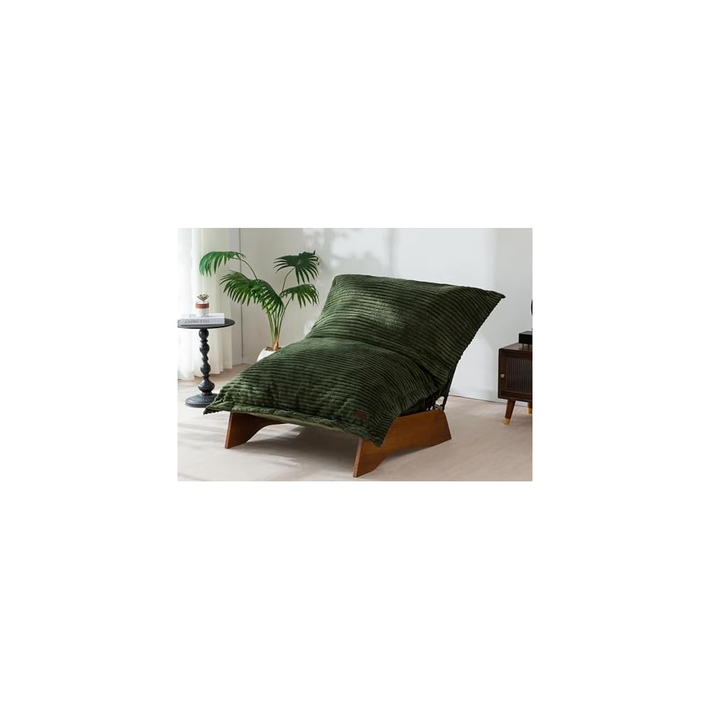 Adjustable Living Room Chair, 3-Position Bean Bag Chair with Frame