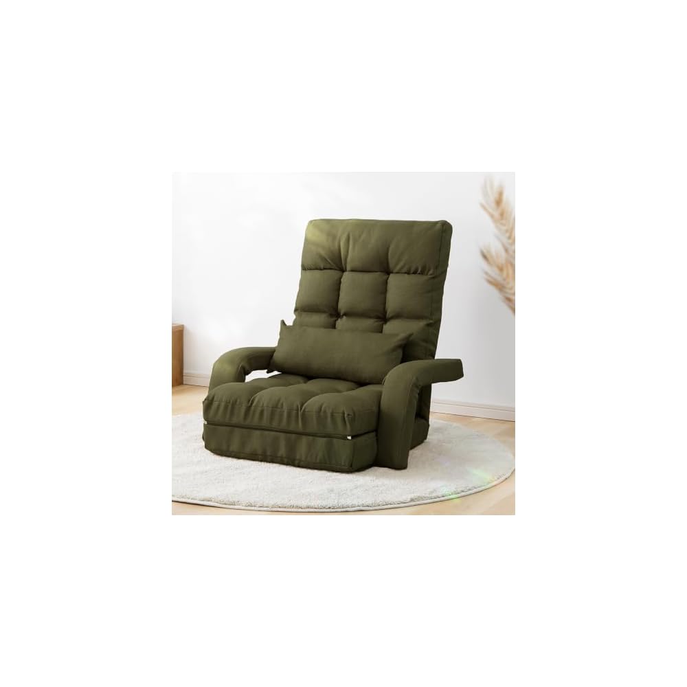 Iris Plaza YC-8013E Chair with Armrest, Green