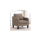 Accent Chair for Living Room, Mid Century Modern Reading Chair for Bedroom, Upholstered Armchair with Side Pockets, Comfy Single Sofa Side Chair for Office, Apartment, Small Room, Light Brow