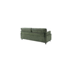 82.6" Corduroy Loveseat Sofa, Mid-Century Modern 2-Seater Couch, Upholstered Corduroy Sofa for Living Room, Bedroom, Green