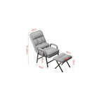 Modern Adjustable Backrest Loun Chair with Metal e – Comfortable Armchair with Footrest and Side kets for Living Room and Bedroom