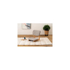 Zen Floor Chair, Beige, Beech Wood Frame, D:22.05" x W:19.69" x H:20.48" x SH:4.73" (56x50x52x12cm), NOC-51BE