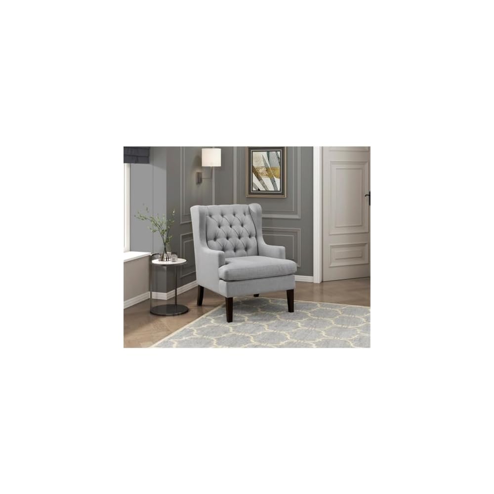 Quent Textured Accent Chair in Gray