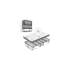 75''x46'' Folding Bed with Mattress for Adults, Large Size Rollaway Folded Bed for Hospital/School/Living Room, Sturdy Frame, Big Space, Comfortable Sleep