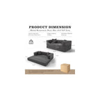 63" Convertible Futon Sofa Bed Boneless Couch for Living Room