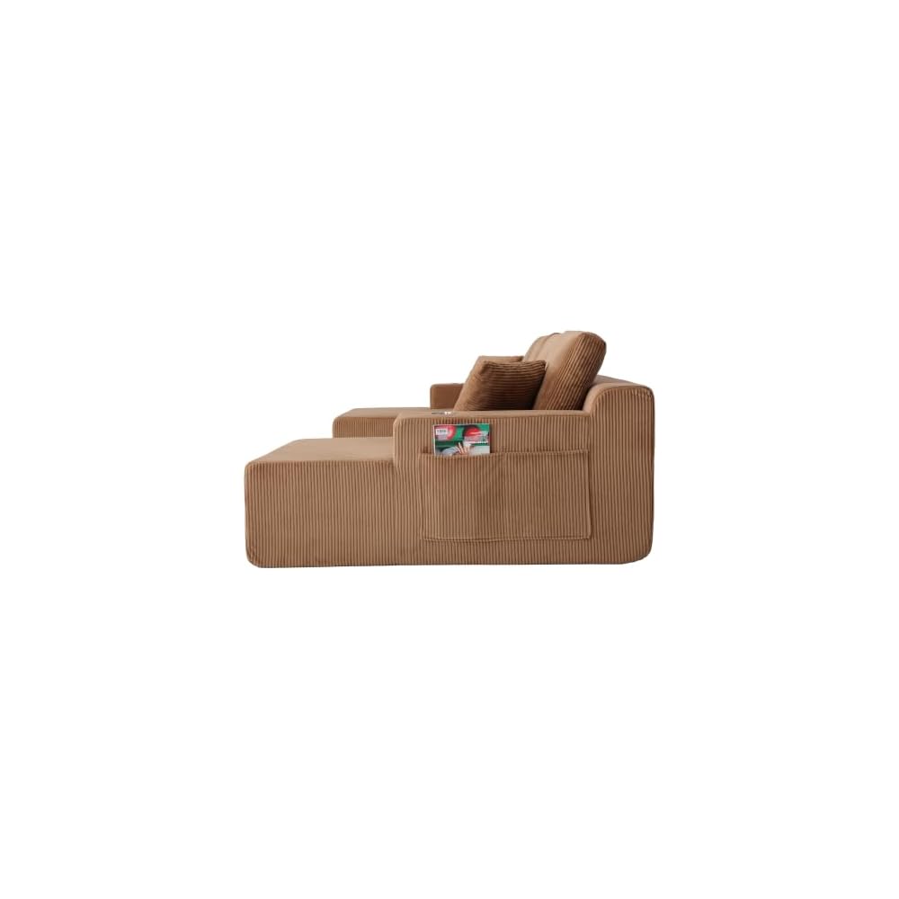 130-Inch Oversized U-Shaped Modular Cloud Sectional Sofa Symmetrical Boneless Corner Sofa Couch Deep Seat Double Chaises W/Cupholders, Modern Modular Compressed Cloud Couch