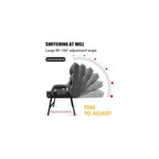 Modern Adjustable Backrest Loun Chair with Metal e – Comfortable Armchair with Footrest and Side kets for Living Room and Bedroom