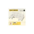 Sectional Couches for Living Room, U Shaped Couch with Chenille Fabric, 4 Seat Modern Sofa with Removable Pillows for Apartment and Small Space (Fabric, White)