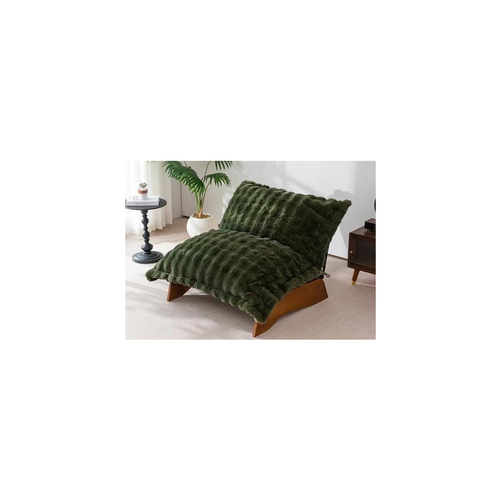 Adjustable Living Room Chair, 3-Position Bean Bag Chair with Frame