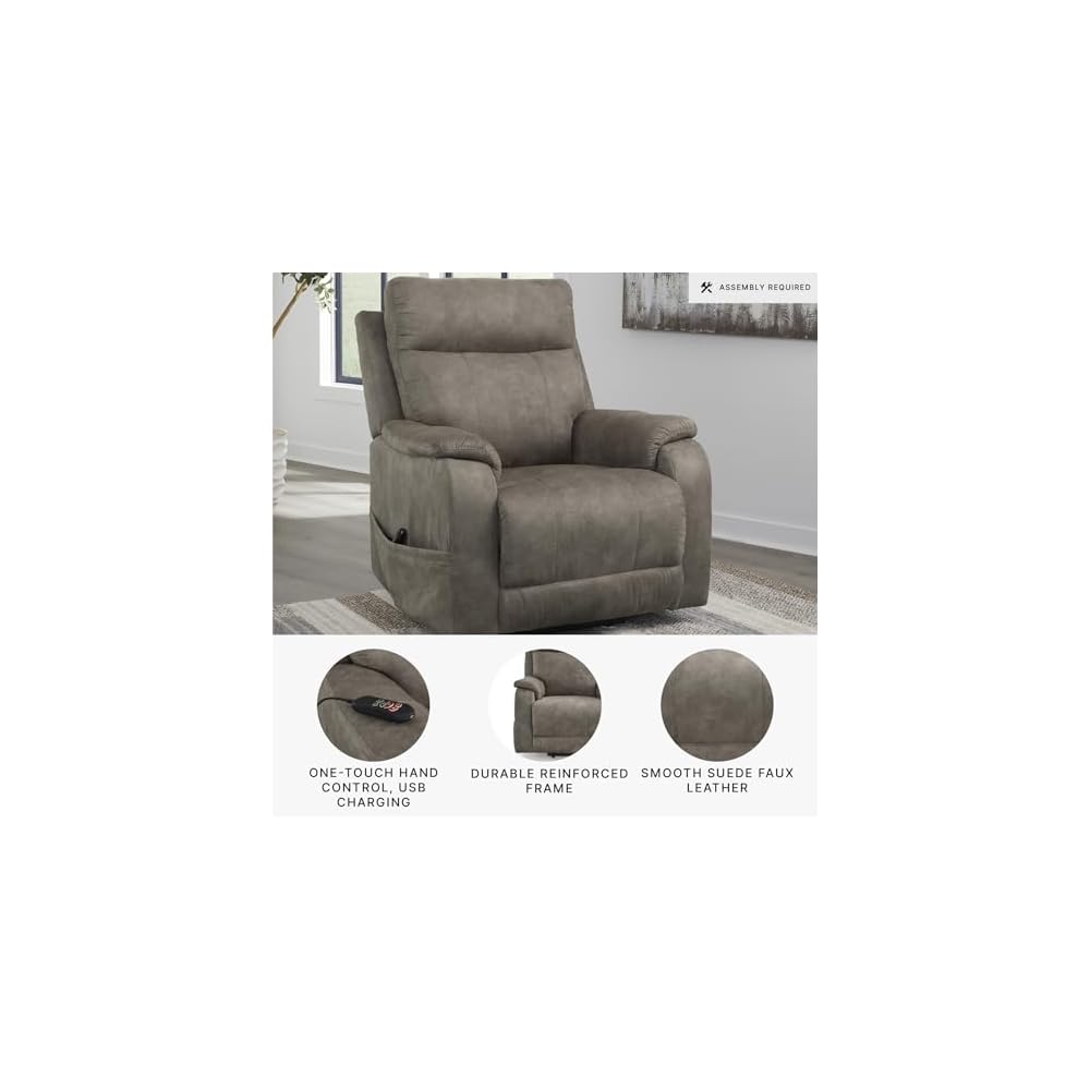 Dual Motor Power Lift Recliner, Heat & Massage