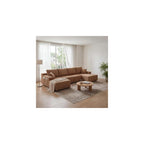 130-Inch Oversized U-Shaped Modular Cloud Sectional Sofa Symmetrical Boneless Corner Sofa Couch Deep Seat Double Chaises W/Cupholders, Modern Modular Compressed Cloud Couch