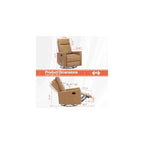 Recliner Chair, 360 Swivel Rocker Chair for Adults, Glider Rocker Recliners, Nursery Chairs for Living Room, High Back, Upholstered Deep Seat, Classical Brown