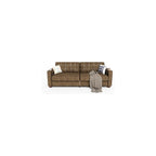 80 Inch Brown Faux Leather Sofa Couch