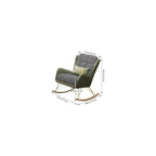 Modern Upholstered Rocking Chair with High Backrest & Armrests - Stylish Glider Chair for Living Room & Bedroom, Comfortable Green Rocking Armchair