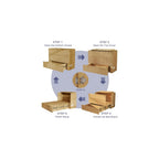 Full Size Murphy Bed Cabinet: Oak Foldable Murphy Bed