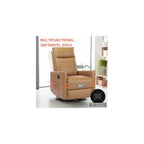 Recliner Chair, 360 Swivel Rocker Chair for Adults, Glider Rocker Recliners, Nursery Chairs for Living Room, High Back, Upholstered Deep Seat, Classical Brown