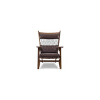 Renovation House Recliner Single Sofa Chair Simple Natural Ash Fabric Lounge Chair 80X74X108cm Walnut Color