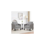 Accent Chair for Living Room, Mid Century Modern Reading Chair for Bedroom, Upholstered Armchair with Side Pockets, Comfy Single Sofa Side Chair for Office, Apartment, Small Room, Light Brow