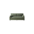 82.6" Corduroy Loveseat Sofa, Mid-Century Modern 2-Seater Couch, Upholstered Corduroy Sofa for Living Room, Bedroom, Green