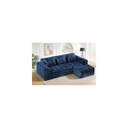 95" Modular Sectional Sofa with Chaise,Blue