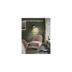 Accent Chair, Velvet Vanity Chair, Metal Legs, Shell-Shaped Back