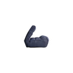 Single sofa reclining chair Japanese chair lazy sofa tatami balcony reclining chair leisure sofa adjustable Floor Couch Sofa 4-segment Adjustable Back for living room, bedroom, dormitory (Navy)