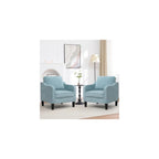 Accent Chair for Living Room, Mid Century Modern Reading Chair for Bedroom, Upholstered Armchair with Side Pockets, Comfy Single Sofa Side Chair for Office, Apartment, Small Room, Light Brow
