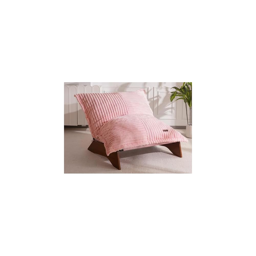 Adjustable Living Room Chair, 3-Position Bean Bag Chair with Frame