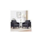 Accent Chair for Living Room, Mid Century Modern Reading Chair for Bedroom, Upholstered Armchair with Side Pockets, Comfy Single Sofa Side Chair for Office, Apartment, Small Room, Light Brow