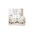 Accent Chair for Living Room, Mid Century Modern Reading Chair for Bedroom, Upholstered Armchair with Side Pockets, Comfy Single Sofa Side Chair for Office, Apartment, Small Room, Light Brow