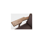 Renovation House Recliner Single Sofa Chair Simple Natural Ash Fabric Lounge Chair 80X74X108cm Walnut Color