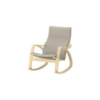 POÄNG Rocking-chair, birch veneer/Knisa light beige