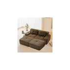 Corduroy Ottoman for Modular Sectional Sofa, Oversized Cloud Couch Set