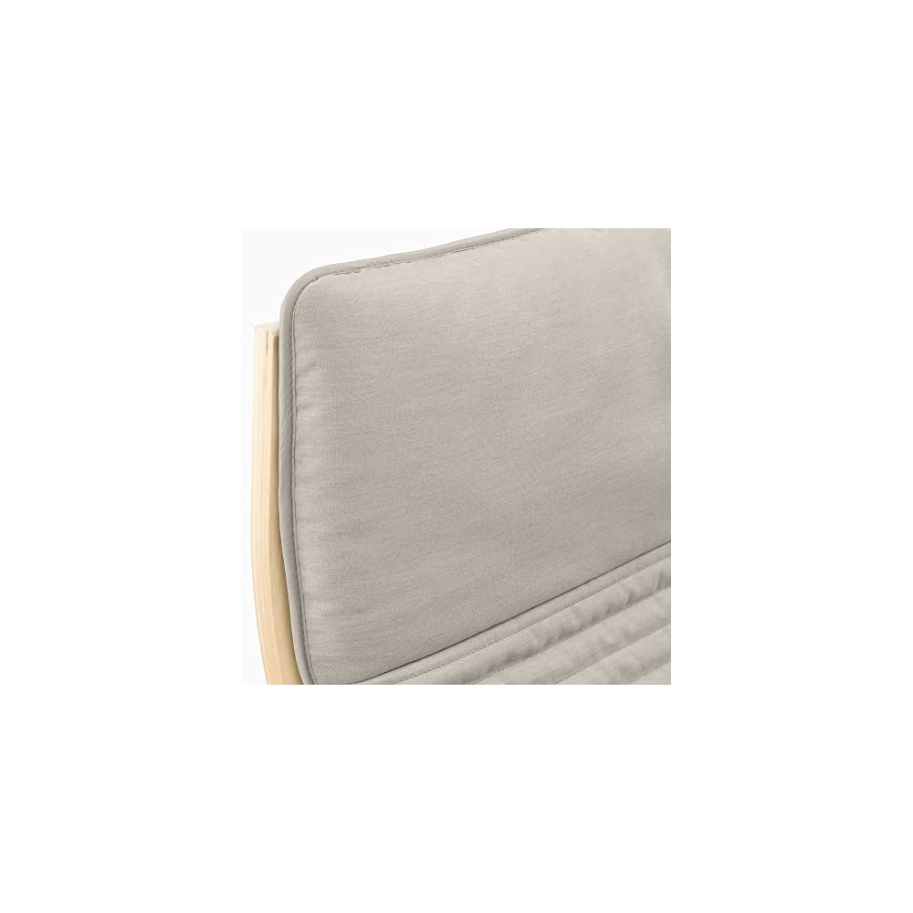 POÄNG Rocking-chair, birch veneer/Knisa light beige