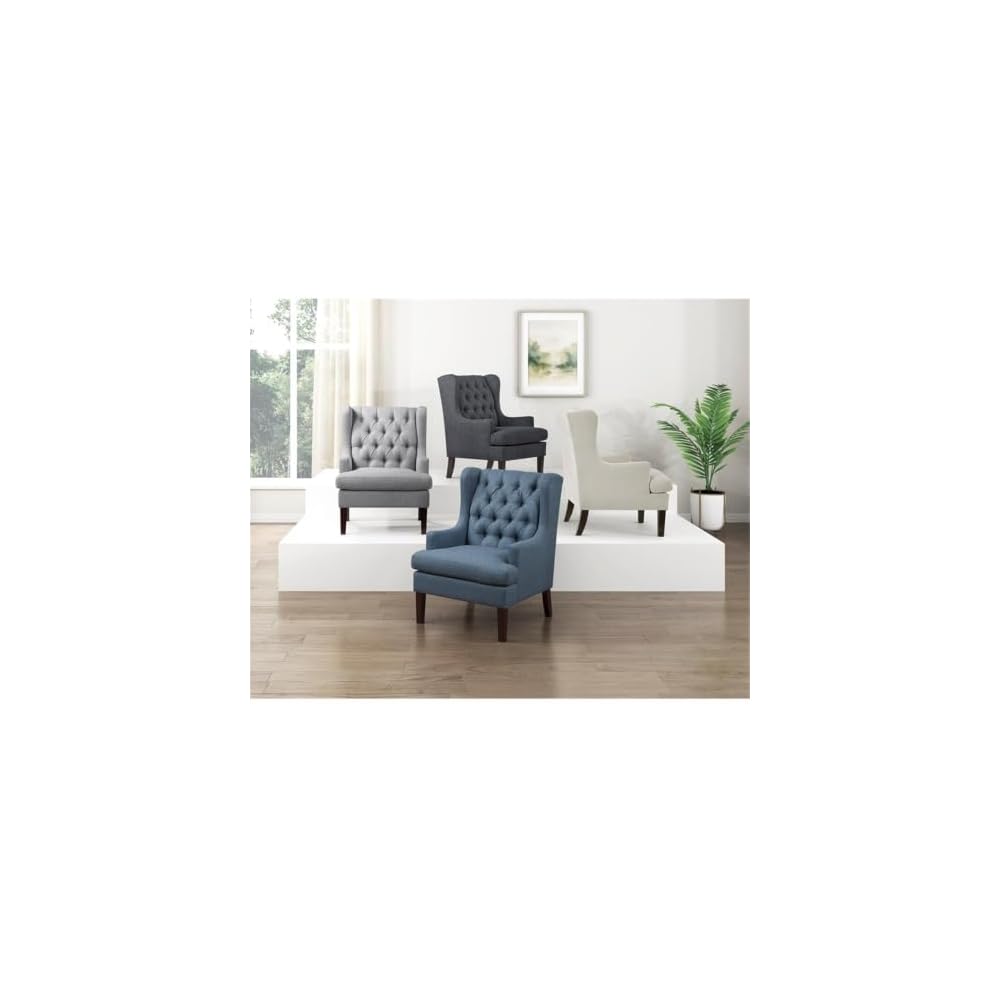 Quent Textured Accent Chair in Gray