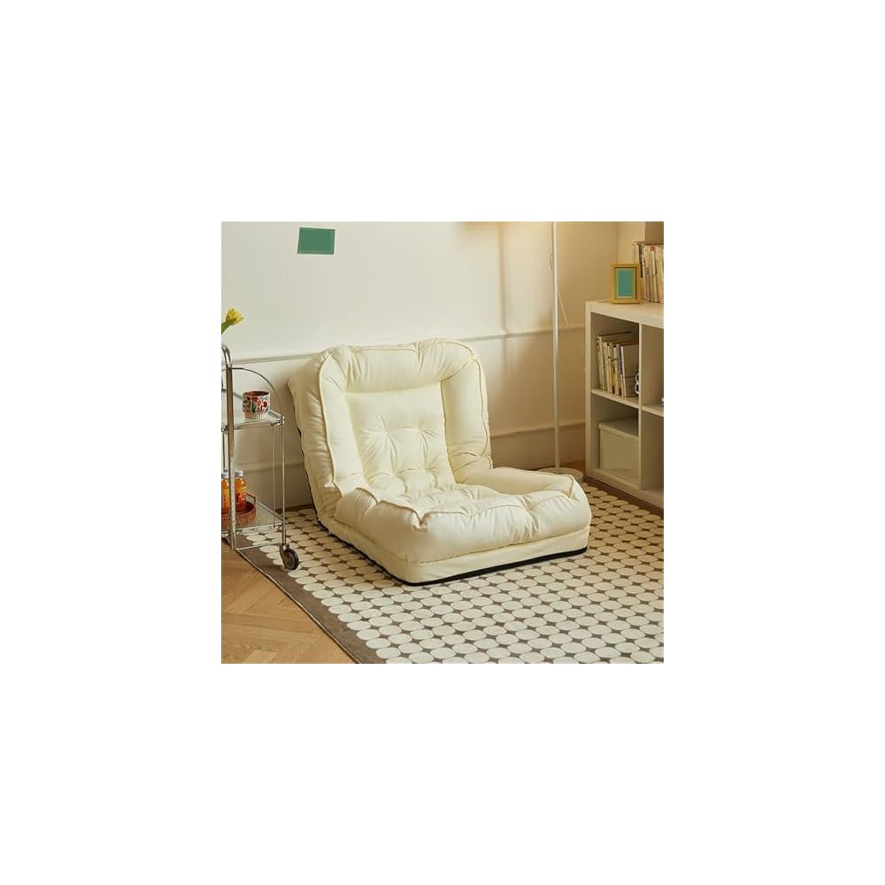 Folding Sofa Bed, Simple Lazy Chair with Multifunctional Cushion, Perfect for Bedroom, Balcony, Living Room, Leisure Room (Pink,23.6in)