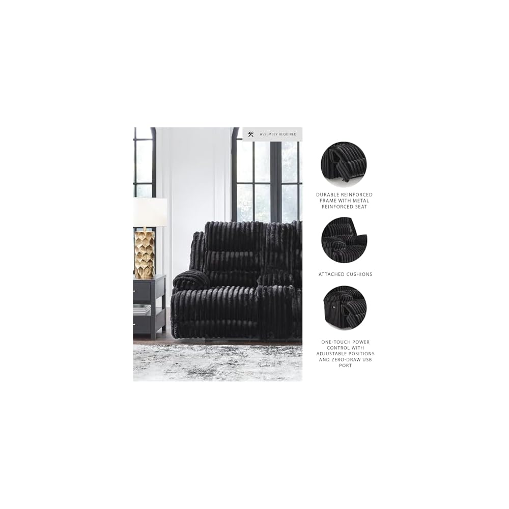 Power Reclining Loveseat with Console, Higgesbee