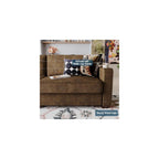 80 Inch Brown Faux Leather Sofa Couch
